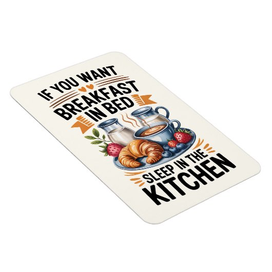 Humoristisch cadeau voor thuis- en ontbijtliefhebb magneet (Rechterzijde)