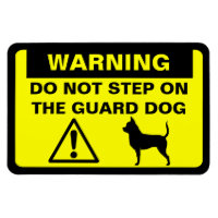 Humoristisch Chihuahua Guard Hond Waarschuwing Gra