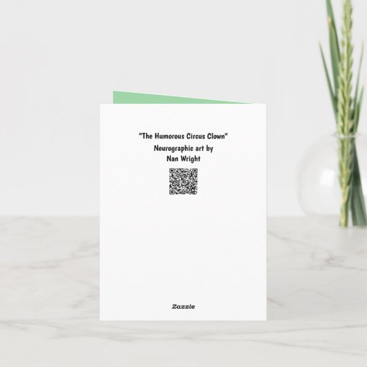 Humoristisch Circus Clown kunstwerk Bedankkaart (Achterkant)