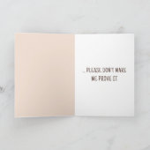 Humoristisch citaat Ik hou van je grappige kat Val Kaart (Binnen)