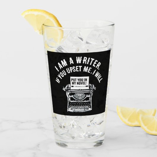 Humoristisch citaat van de schrijver glas (Voorkant ijs)