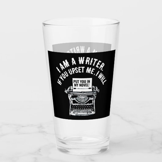 Humoristisch citaat van de schrijver glas (Voorkant)