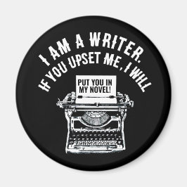 Humoristisch citaat van de schrijver magneet