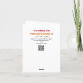 Humoristisch dieet van groenten en fruit kaart (Achterkant)