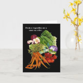 Humoristisch dieet van groenten en fruit kaart (Gele Bloem)