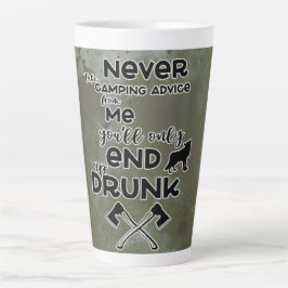 Humoristisch Drink Camping thema Latte Mok