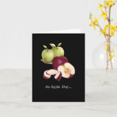 Humoristisch Een appel per dag wordt beter Kaart (Gele Bloem)