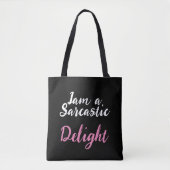humoristisch eenvoudig Ik ben een sarcastisch geno Tote Bag (Voorkant)