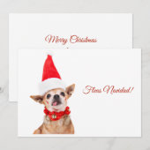 Humoristisch | grappige chihuahua | uniek & ongewo feestdagenkaart (Voorkant / Achterkant)