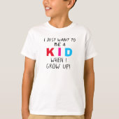 Humoristisch Ik wil gewoon een Kind Red Pink Blue  T-shirt (Voorkant)
