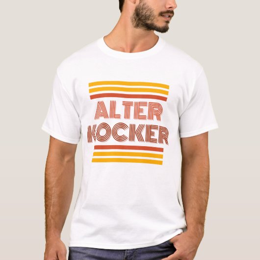Humoristisch Jiddisch, Alter Kocker, Oude Persoon T-shirt (Voorkant)