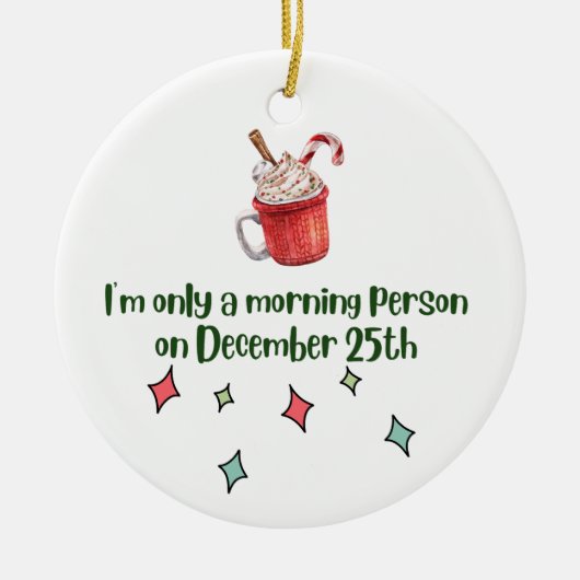 Humoristisch Keramisch Kerstornament Keramisch Ornament (Voorkant)