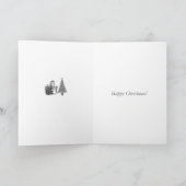 Humoristisch kerstgedicht Kerstman en kerstboomkun Feestdagen Kaart (Binnen)