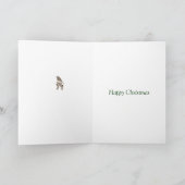 Humoristisch kerstgedicht Robin en kerstboom Feestdagen Kaart (Binnen)