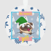 Humoristisch kerstornament voor hondenouders ornament (achterkant)