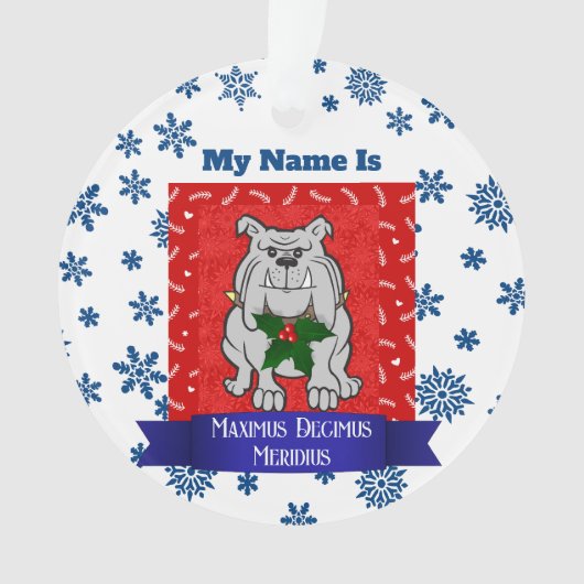 Humoristisch kerstornament voor hondenouders ornament (voorkant)