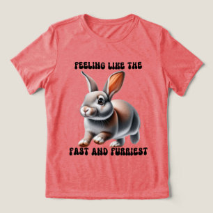 humoristisch konijn Tri-Blend shirt