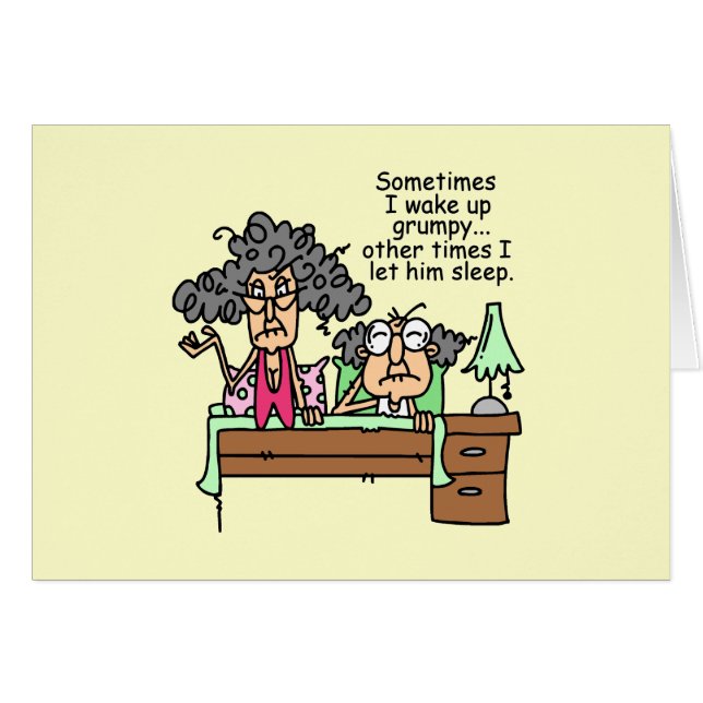 Humoristisch laat chagrijnig slapen (Voorkant Horizontaal)