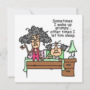 Humoristisch laat chagrijnig slapen