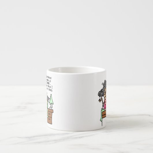 Humoristisch laat chagrijnig slapen espresso kop (Voorkant)