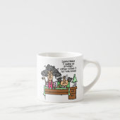 Humoristisch laat chagrijnig slapen espresso kop (Rechts)