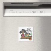 Humoristisch laat chagrijnig slapen magneet (Insitu (Vaatwasser))