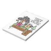 Humoristisch laat chagrijnig slapen notitieblok (Linkerzijde)