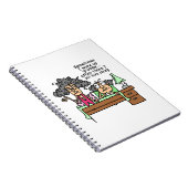 Humoristisch laat chagrijnig slapen notitieboek (Rechterzijde)