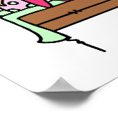 Humoristisch laat chagrijnig slapen poster (Hoek)