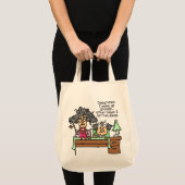 Humoristisch laat chagrijnig slapen tote bag (Voorkant (product))