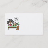 Humoristisch laat chagrijnig slapen visitekaartje (Achterkant)