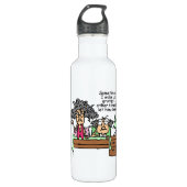 Humoristisch laat chagrijnig slapen waterfles  (Voorkant)