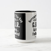 Humoristisch leesacroniem Zwart-wit Tweekleurige Koffiemok (Center)