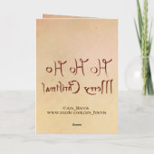 Humoristisch Leonardo als Kerstman Feestdagen Kaart (Achterkant)