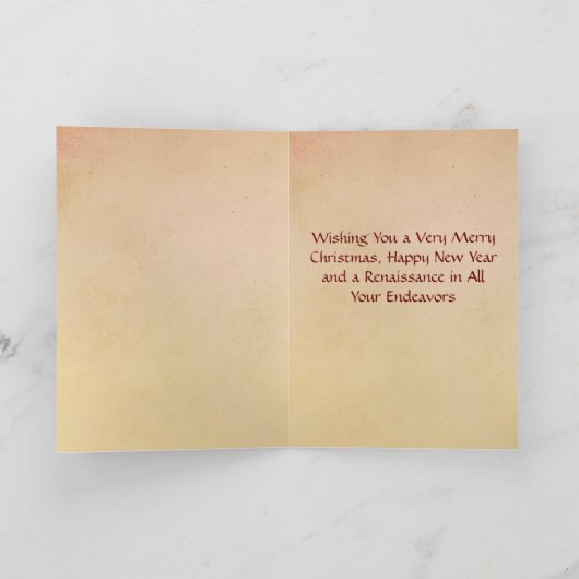 Humoristisch Leonardo als Kerstman Feestdagen Kaart (Binnen)