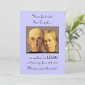 Humoristisch Leuk Paar Unieke Nerdy Save The Date (Staand voorkant)