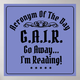 Humoristisch lezen Acroniem Zwarte Tekst Poster