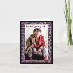 Humoristisch met een steeds ouder wordende oplossi kaart