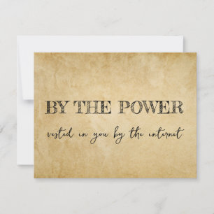 Humoristisch officieel voorstel: uniek 'Trouw met  Kaart