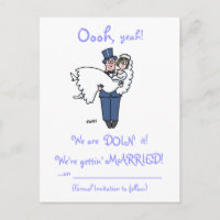 Humoristisch Save the Date Briefkaart