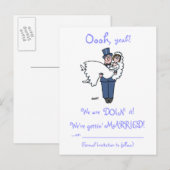 Humoristisch Save the Date Briefkaart (Voorkant / Achterkant)