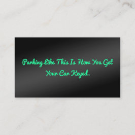 Humoristisch slecht parkeren visitekaartje