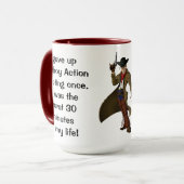 Humoristisch stoppen met schieten mok (Voorkant links)