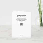 Humoristisch veggie dieet kaart (Achterkant)