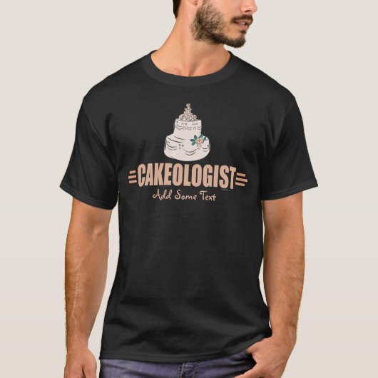 humoristisch versierde cake t-shirt (Voorkant)