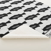 Humoristisch vispatroon 's werelds beste visser sherpa deken (3/4)