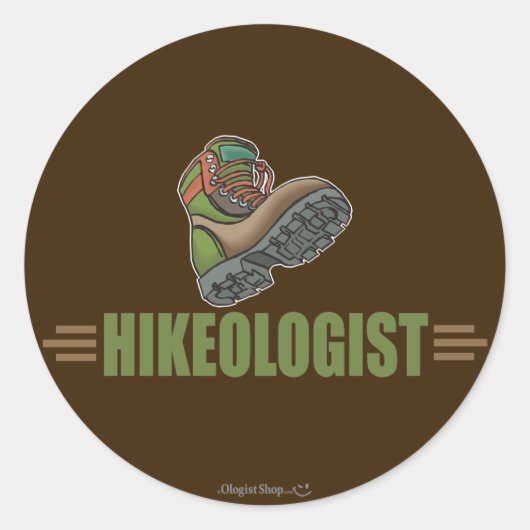Humoristisch wandelen ronde sticker (Voorkant)