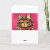 Humoristisch Wenskaart met Cool Cat Kaart (Achterkant)