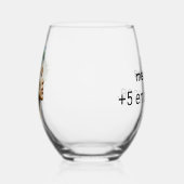 Humoristisch wijnglas wijnglas zonder voet (Rechts)