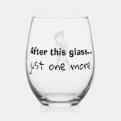 Humoristisch wijnglas wijnglas zonder voet (Voorkant)